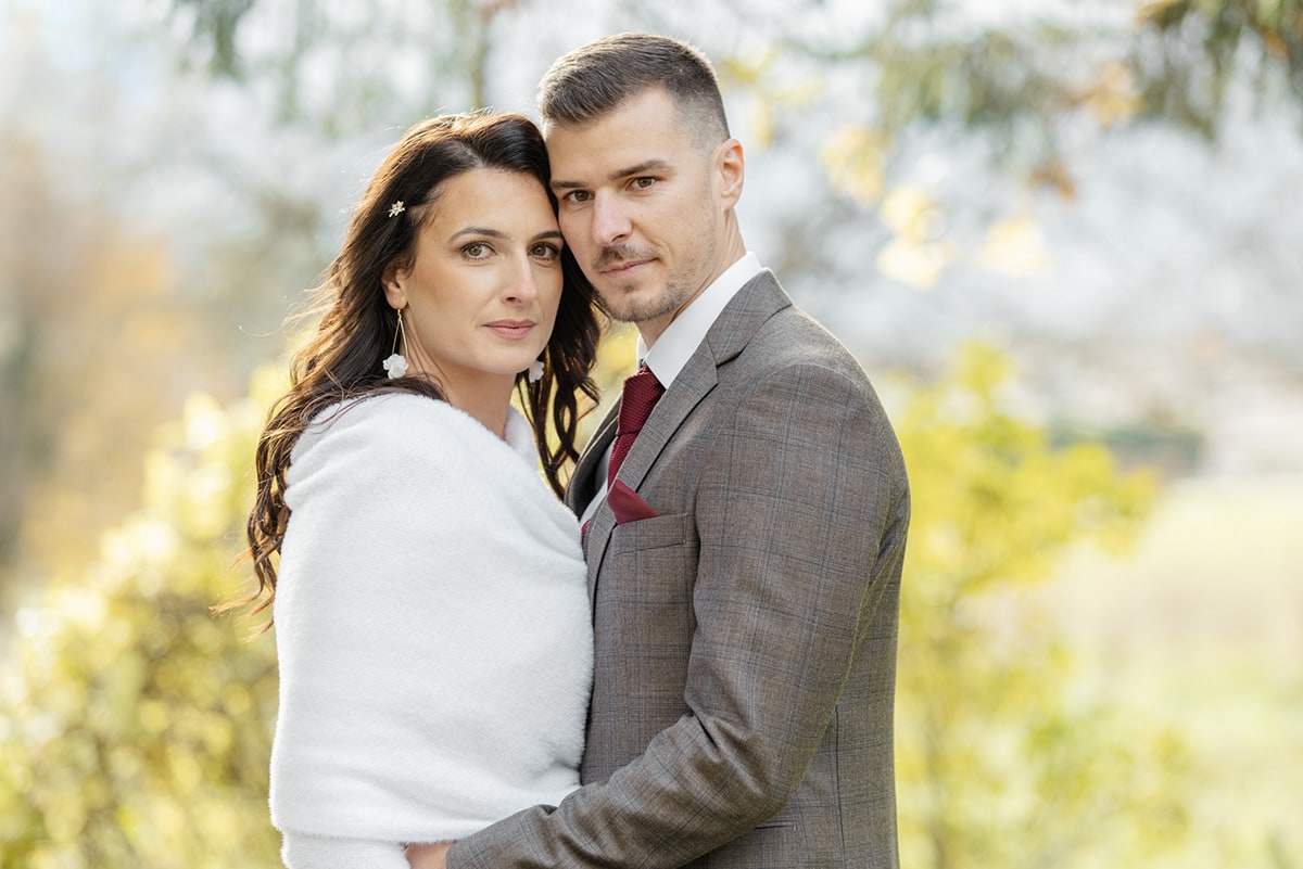 photo de couple mariage hivers Chambéry Savoie
